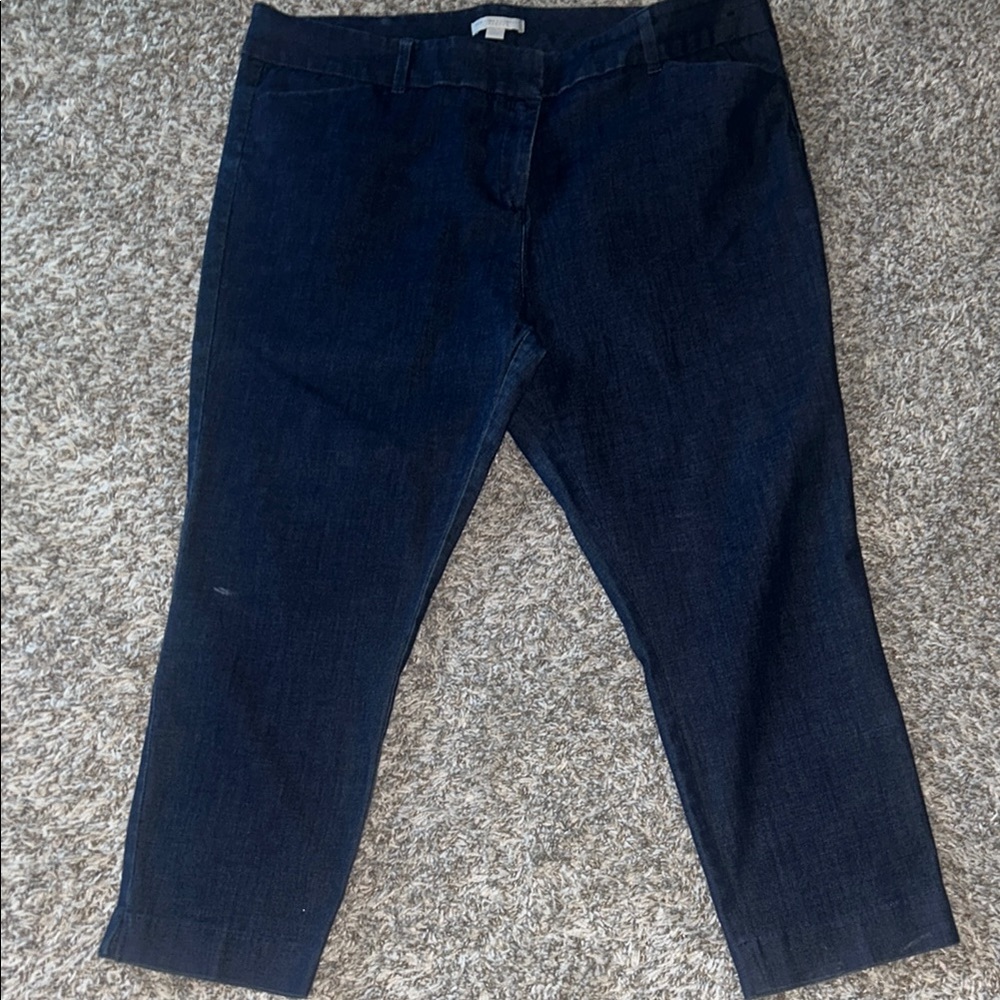 New York & Company Dark Blue Ankle Jeans